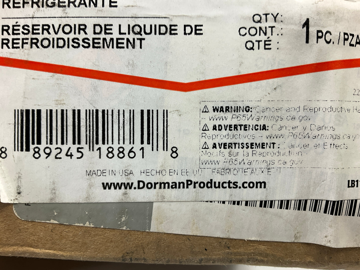 Dorman 603-5131 Radiator Coolant Overflow Reservoir Tank Bottle