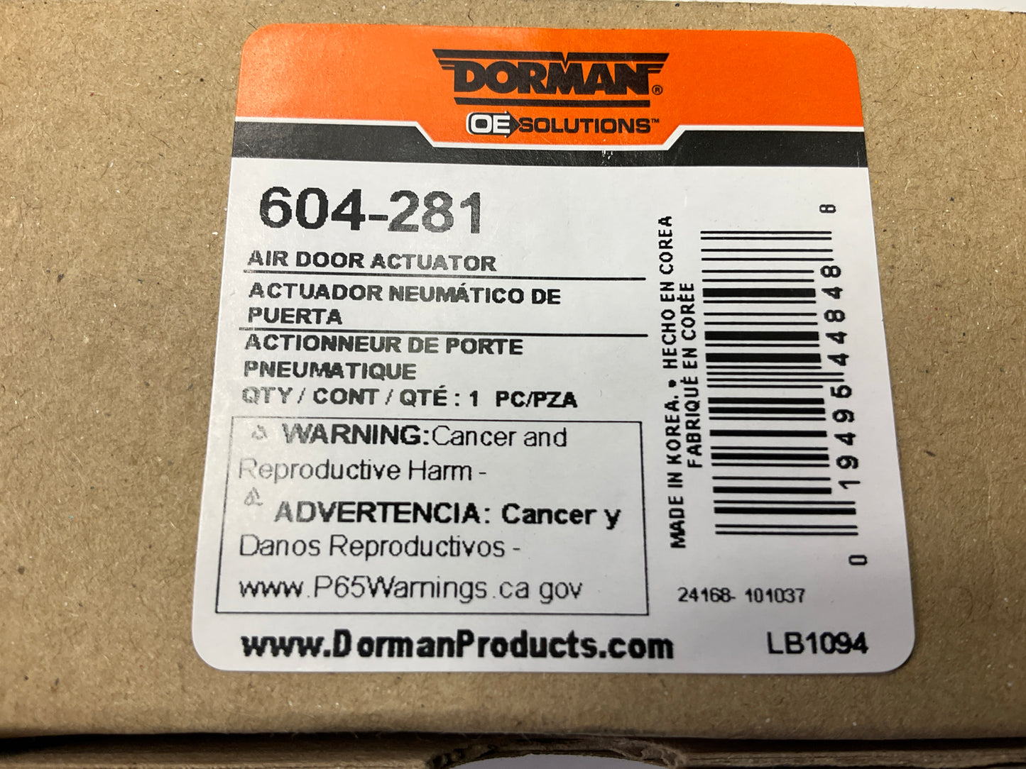 Dorman 604-281 HVAC Blend Door Actuator