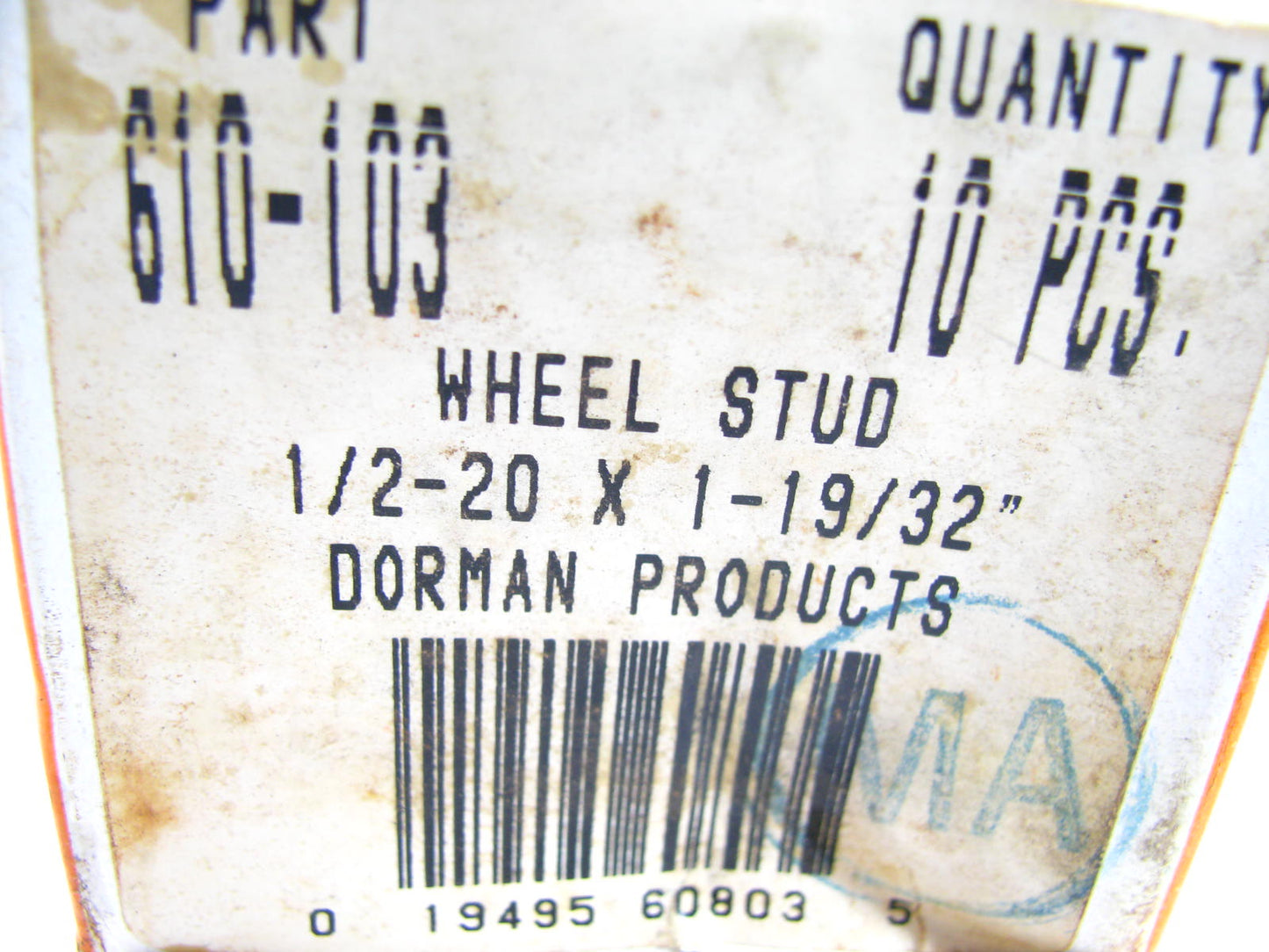 (10) Dorman 610-103 Wheel Lug Studs - Rear
