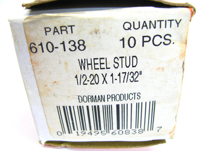 (10) Dorman 610-138 Wheel Lug Stud - Rear