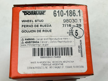 (5) Dorman 610-186 Wheel Lug Studs