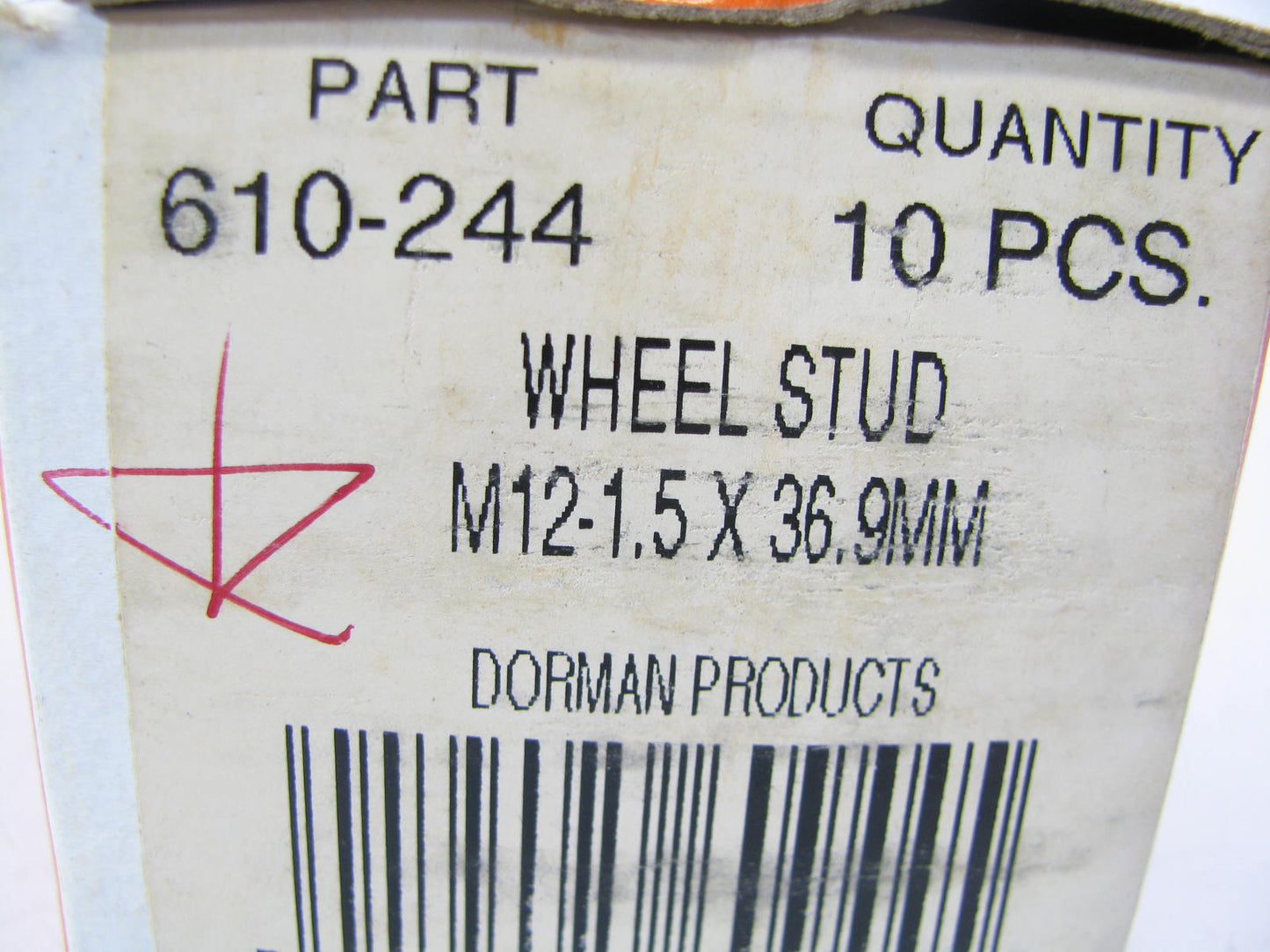 (10) Dorman 610-244 Wheel Lug Studs - M12-1.5 X 36.9MM