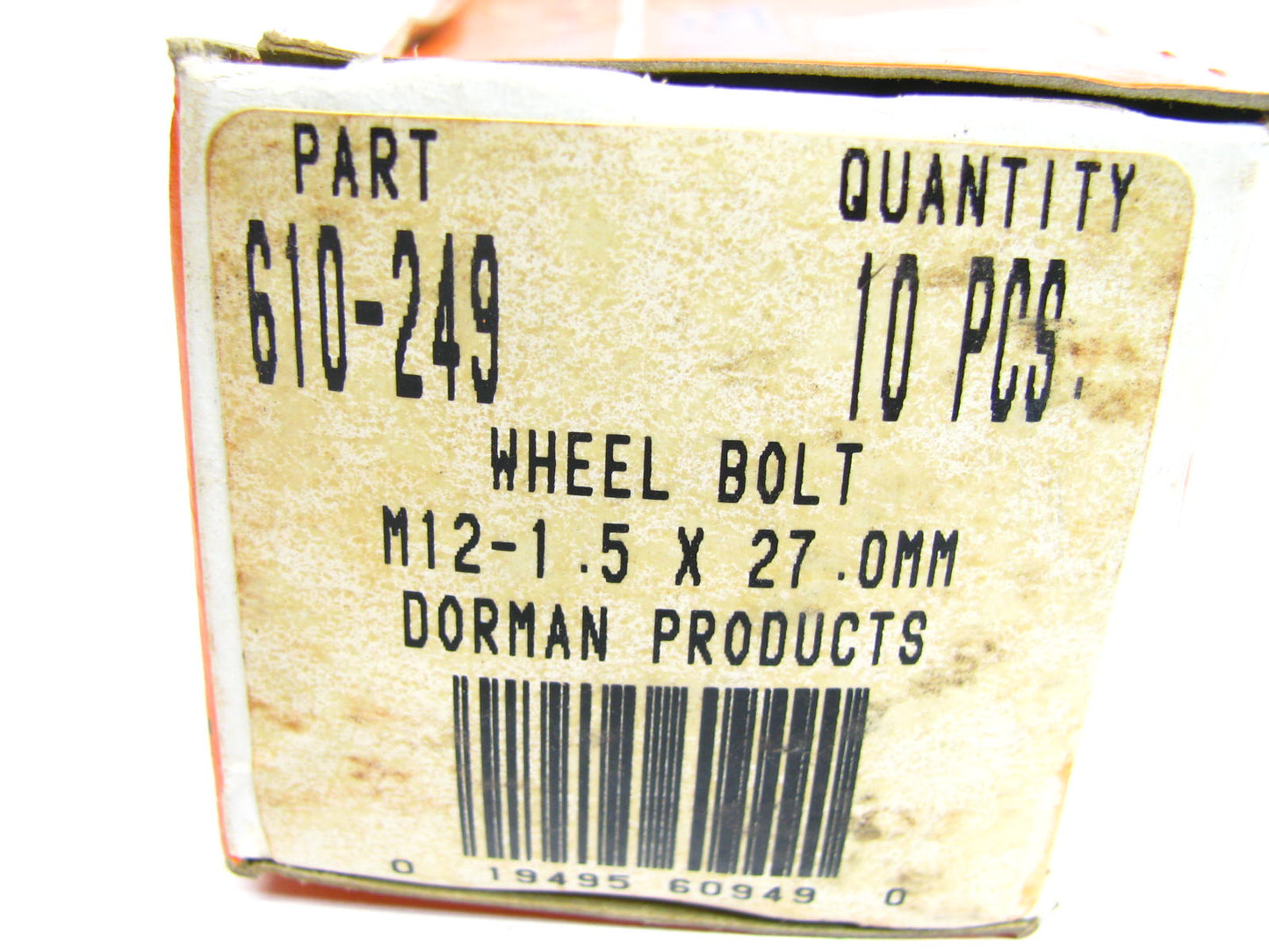 (10) Dorman 610-249 Wheel Lug Bolts - Front / Rear