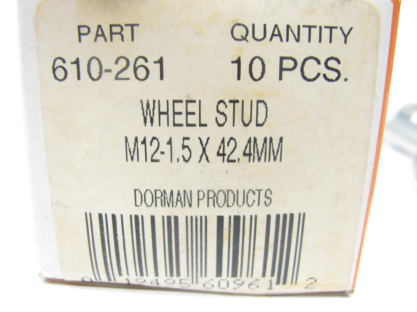 (10) Dorman 610-261 Wheel Lug Studs - Rear