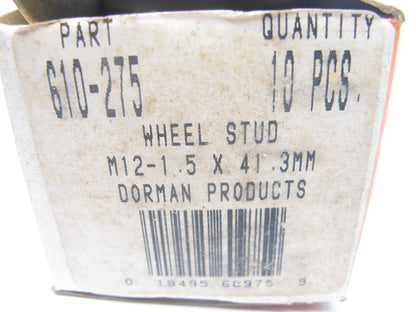 (10) Dorman 610-275 Wheel Lugs Studs - Front / Rear