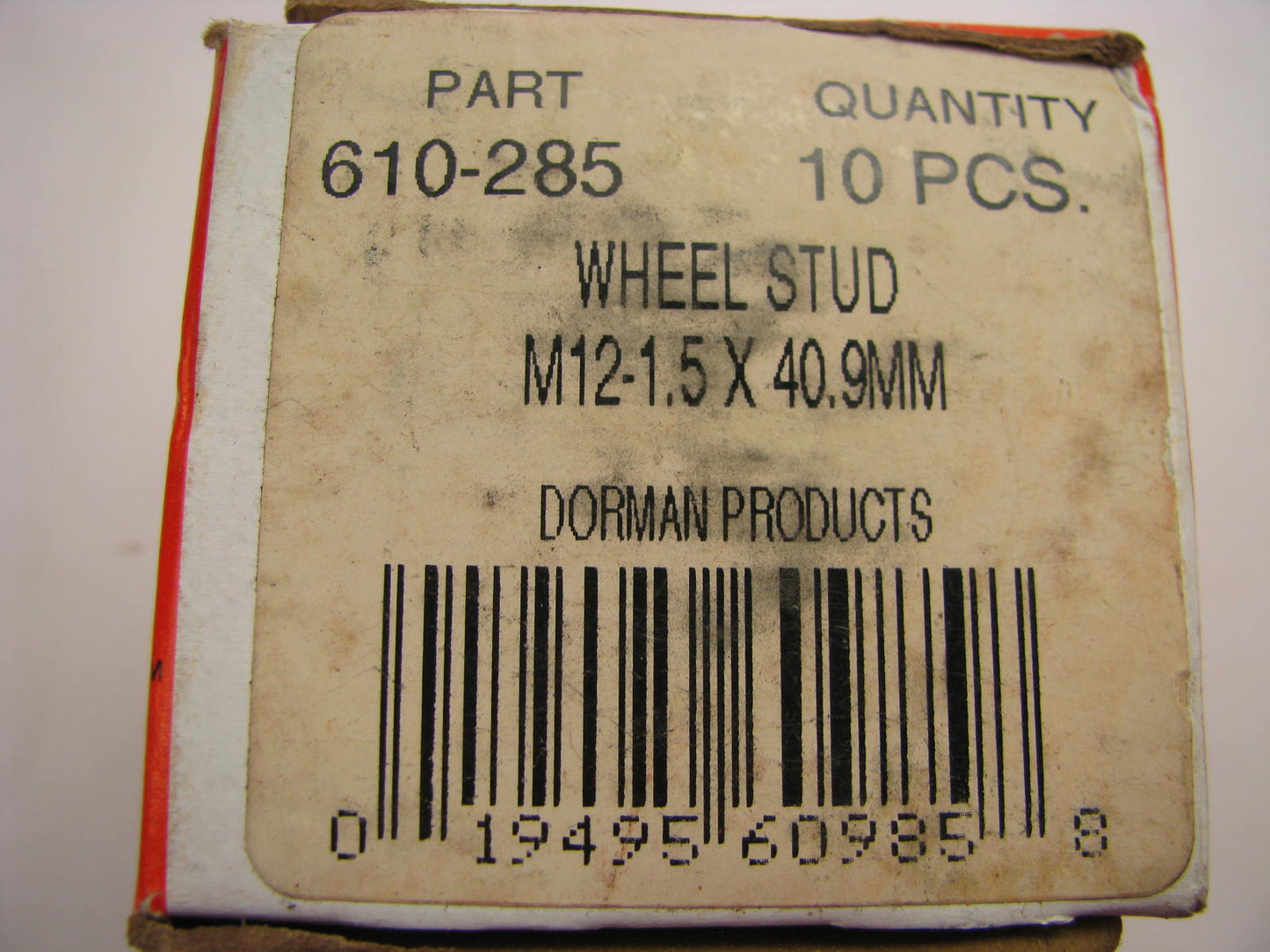 (10) Dorman 610-285 Wheel Lug Studs - Front / Rear