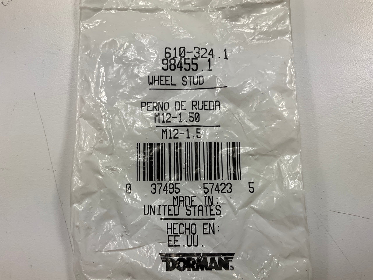 (5) Dorman 610-324 Wheel Lug Studs