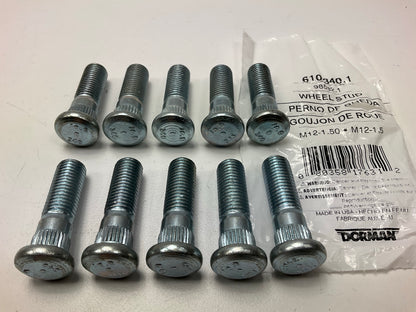 (10) Dorman 610-340 Wheel Lug Studs - M12-1.50, 42mm Long