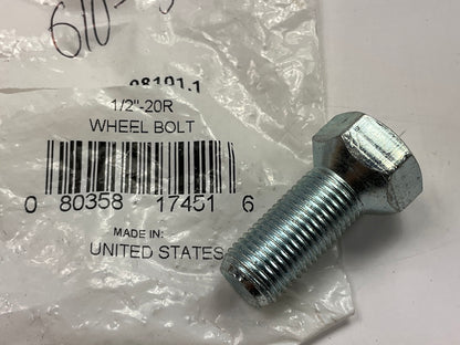 Dorman 610-350 Wheel Lug Bolt, 1/2-20, 3/4 In. Hex, 1 In. Length