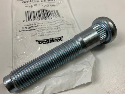 Dorman 610-383 Wheel Lug Stud 9/16-18 Serrated - 0.643'' Knurl, 3-5/32'' Length