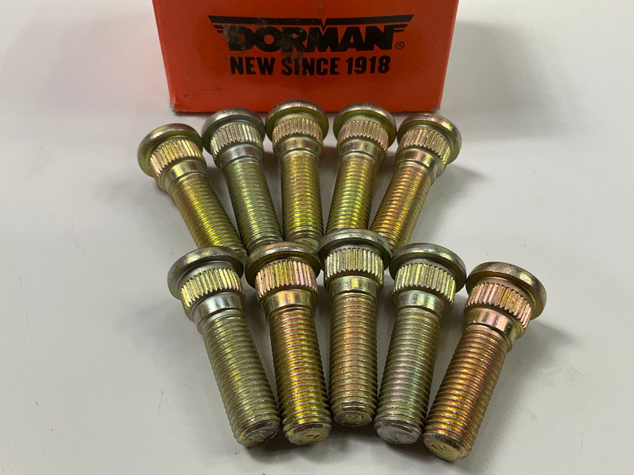 (10) Dorman 610-384 - M12-1.50 Serrated Wheel Stud - 15.87mm Knurl 44.5mm Length