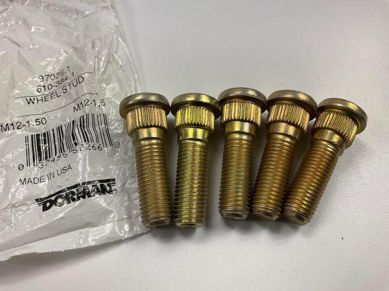 (5) Dorman 610-384 Wheel Lug Studs