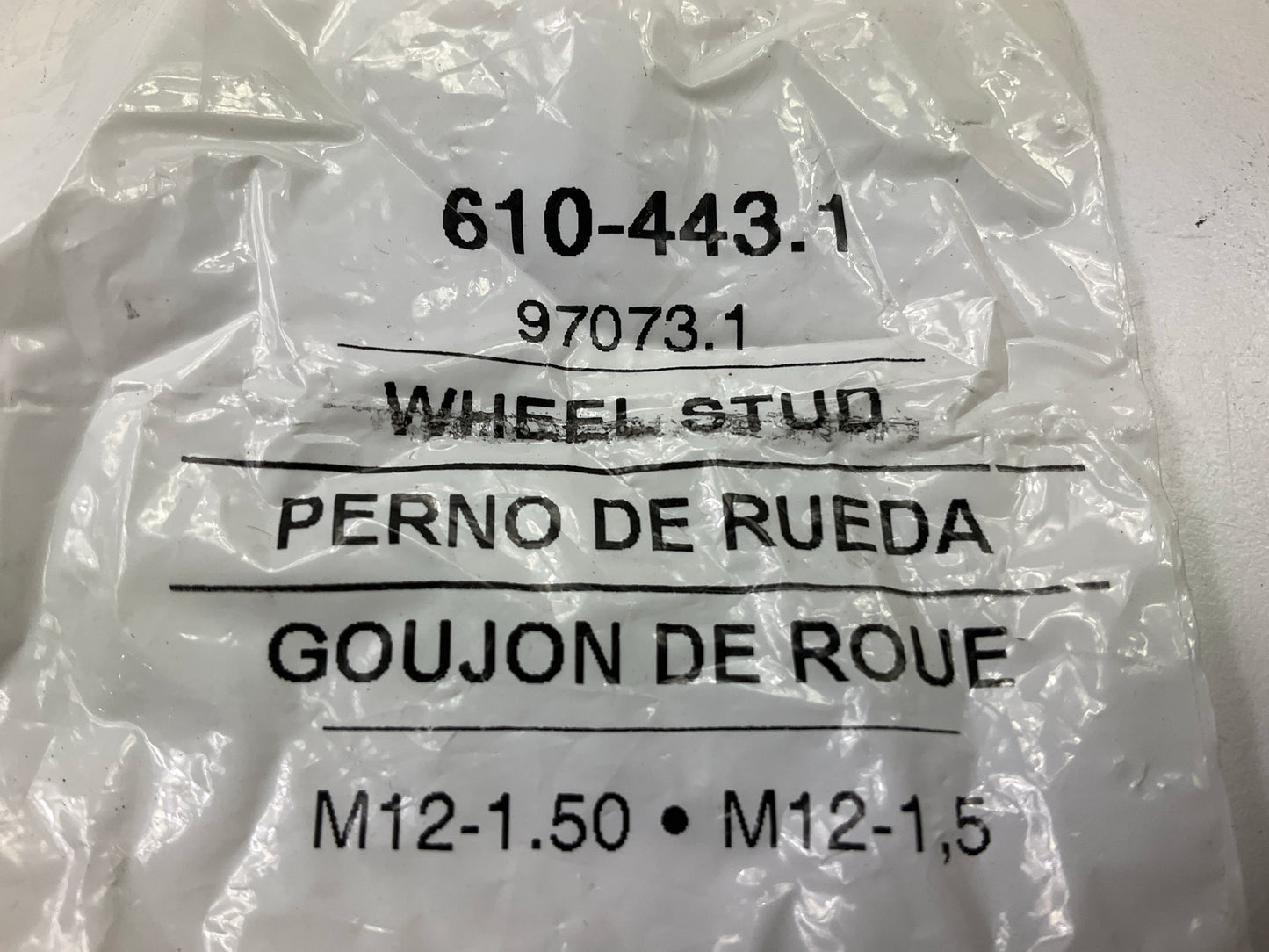 (10) Dorman 610-443 M12-1.50 Serrated Wheel Lug Studs - 13.56mm Knurl, 50.75mm