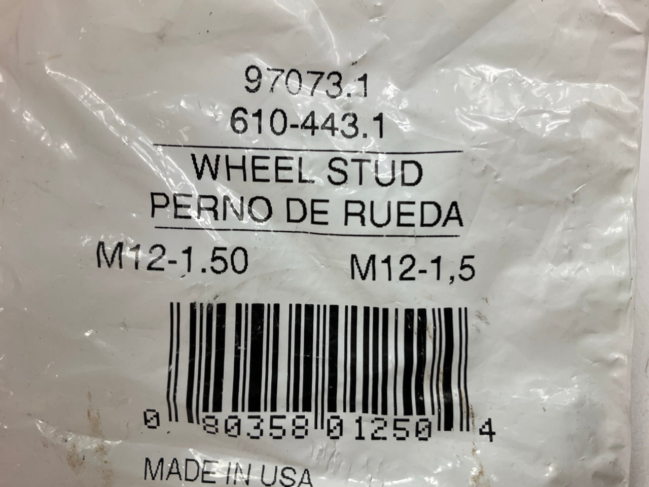 (5) Dorman 610-443 Wheel Lug Studs