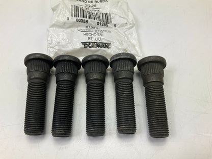 (5) Dorman 610-449 1/2-20 Serrated Wheel Lug Stud - .627'' Knurl, 1-15/16'' Length