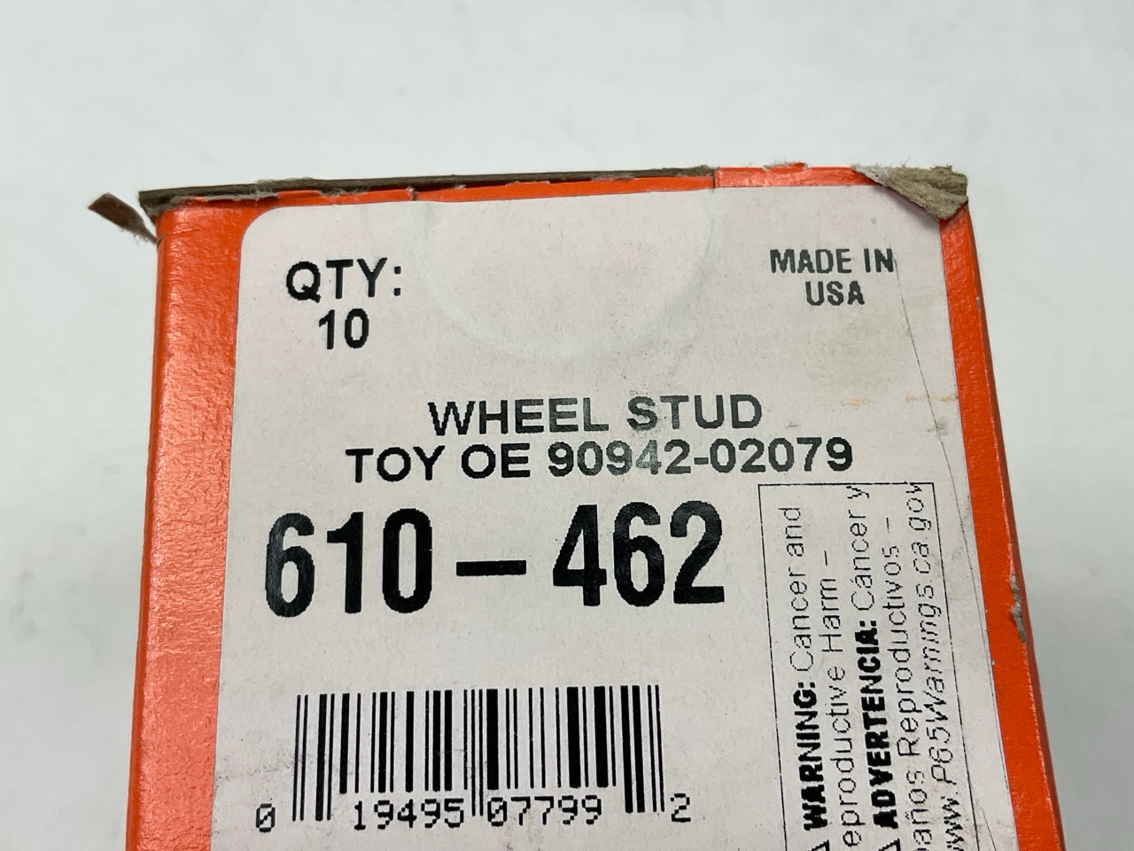 (10) Dorman 610-462 Wheel Lug Studs