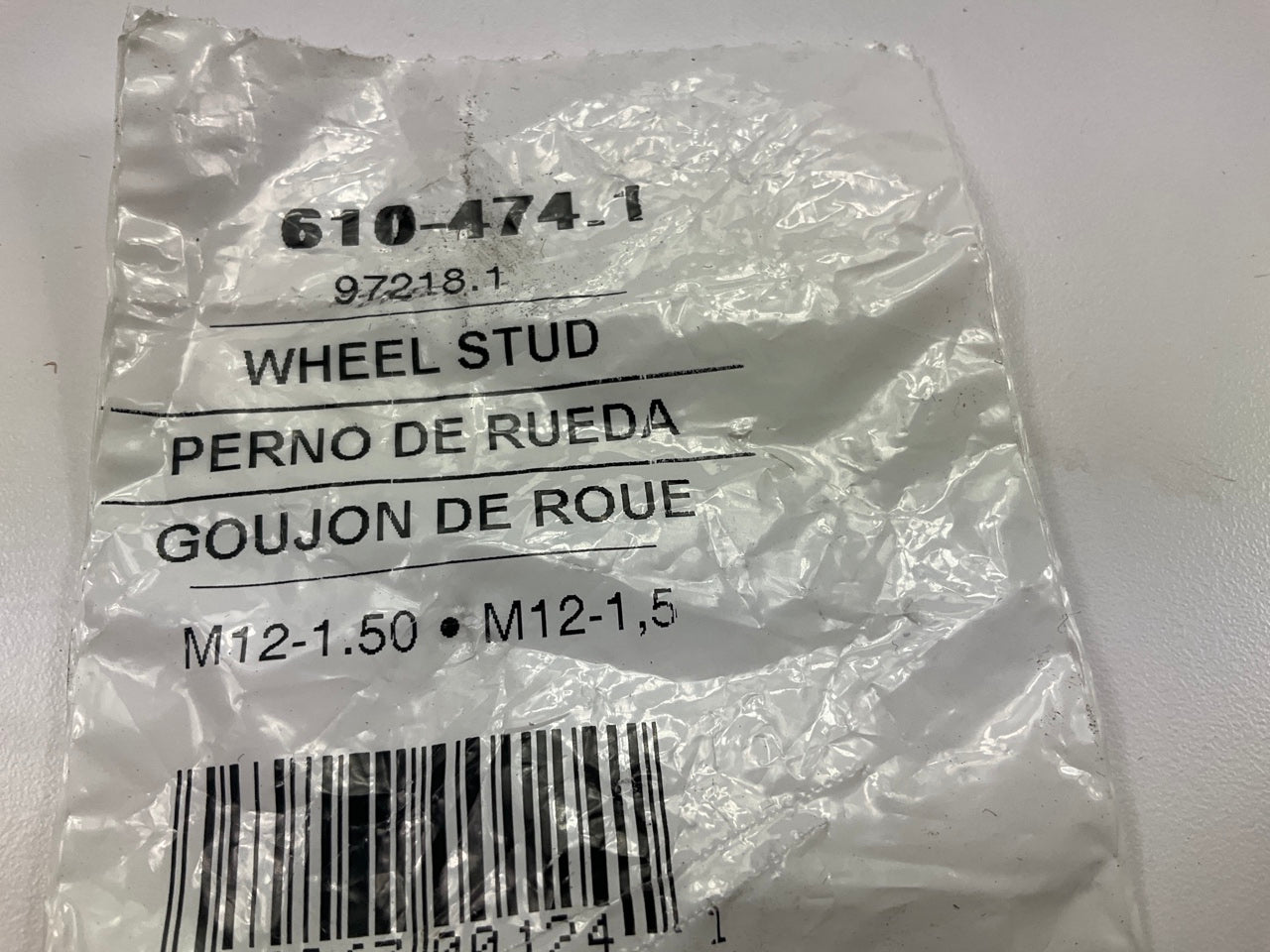 (5) Dorman 610-474 - M12-1.50 Serrated Wheel Stud With Clip Head