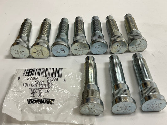 (10) Dorman 610-479 1/2''-20 Serrated Wheel Studs - .610'' Knurl, 2.097'' L - FRONT