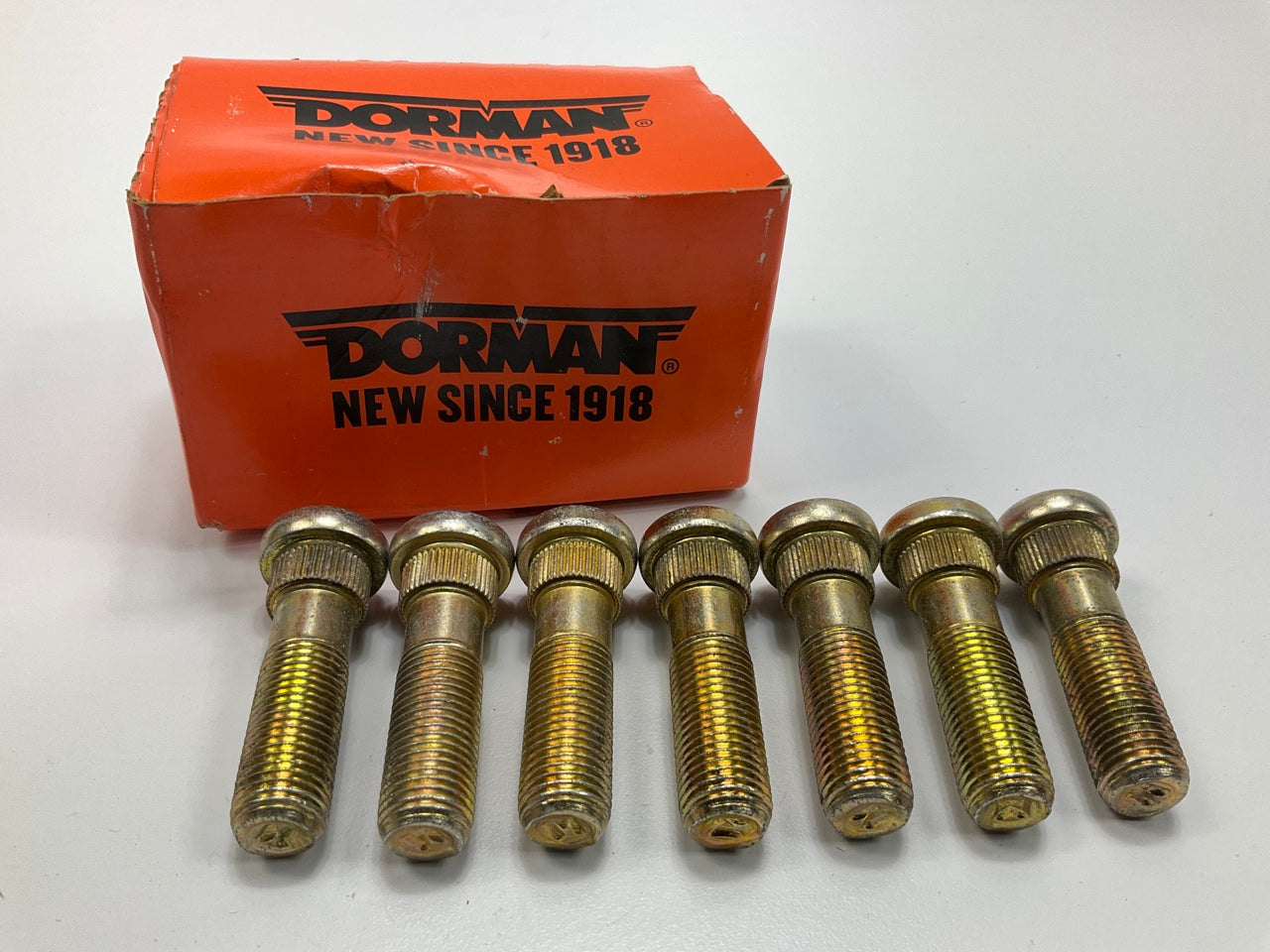 (7) Dorman 610-566 M12-1.25 Serrated Wheel Lug Studs 14.38mm Knurl 43.5mm Length