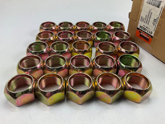 (25) Dorman 611-0034 1-1/8'' - 16 Wheel Lug Nuts Standard- 1 1/2'' Hex, 0.9'' L
