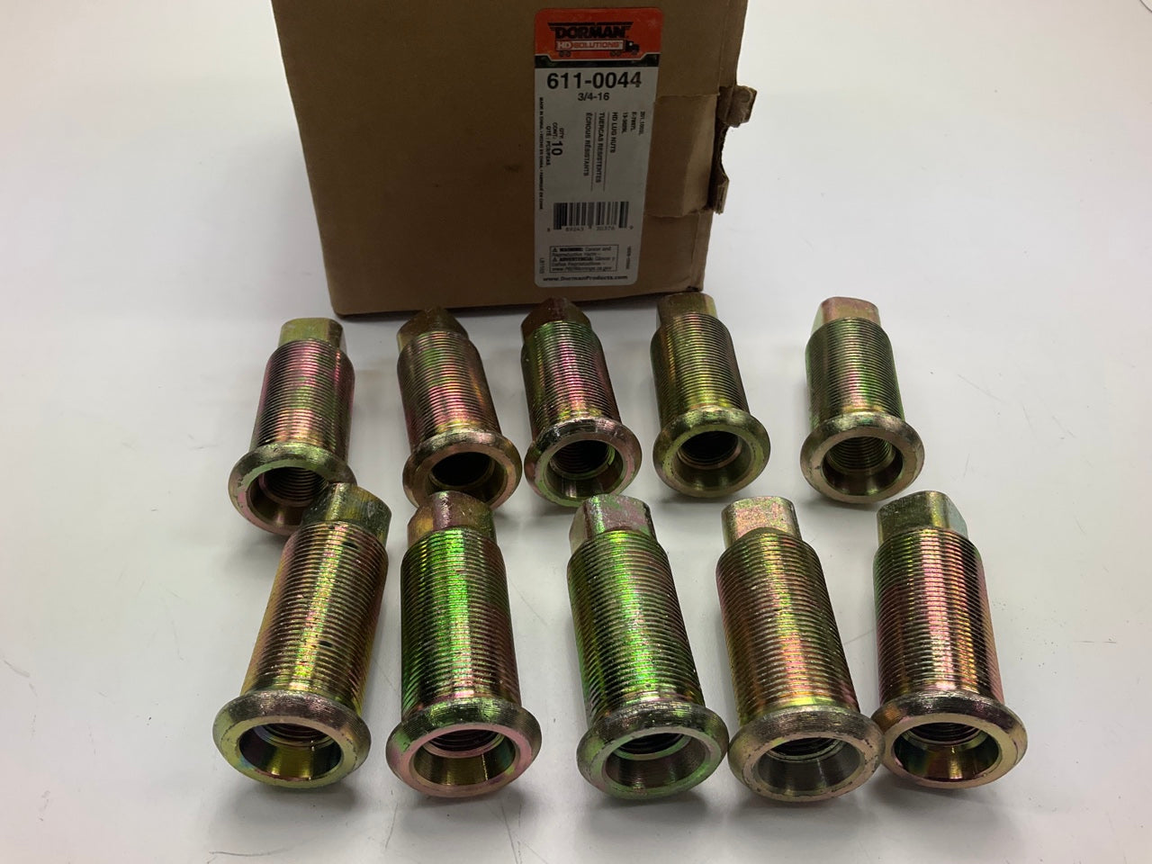 (3) Dorman 611-0044 3/4''-16 Wheel Lug Nut, Standard 13/16'' Square Hex 3.06 In