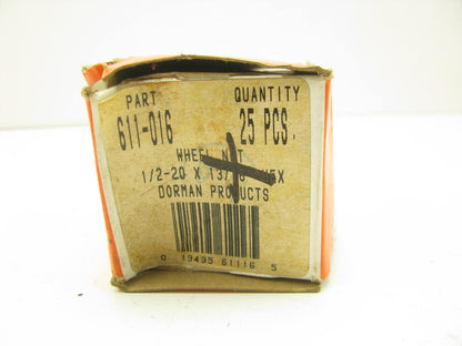 (25) Dorman 611-016 Wheel Lug Nuts - 1/2''-20 X 13/16'' Hex