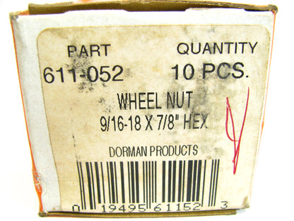 (10) Dorman 611-052 Wheel Lug Nuts - Front / Rear