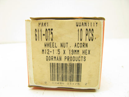 (10) Dorman 611-075 Acorn Wheel Lug Nut - M12-1.50 X 19mm Hex