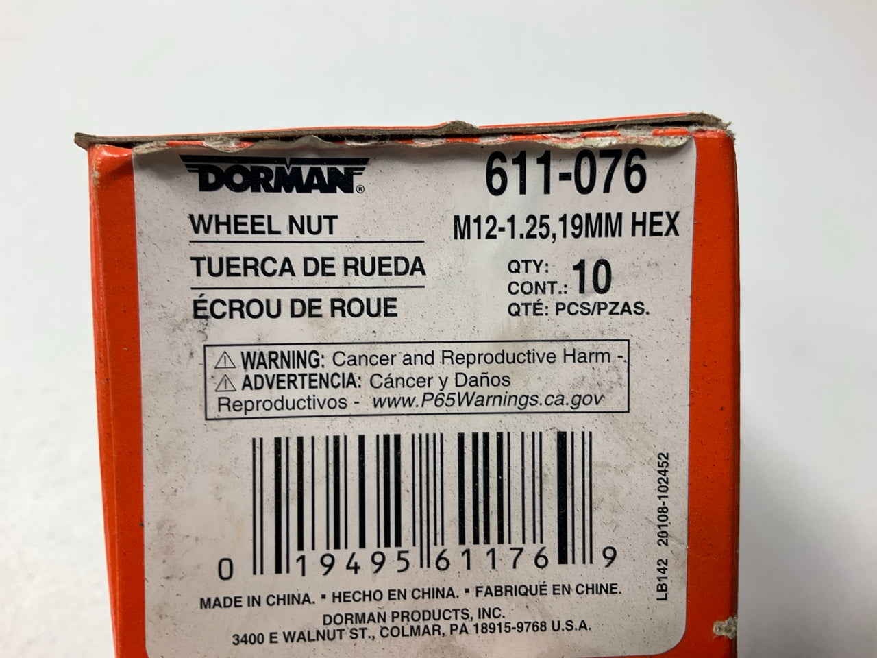 (5) Dorman 611-076 Wheel Lug Nuts