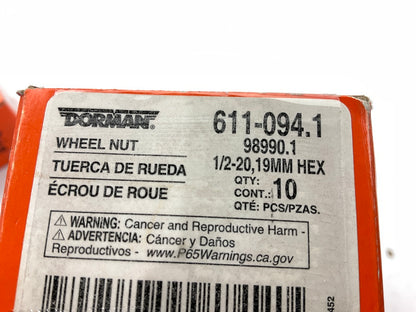 (10) Dorman 611-094 Wheel Lug Nuts