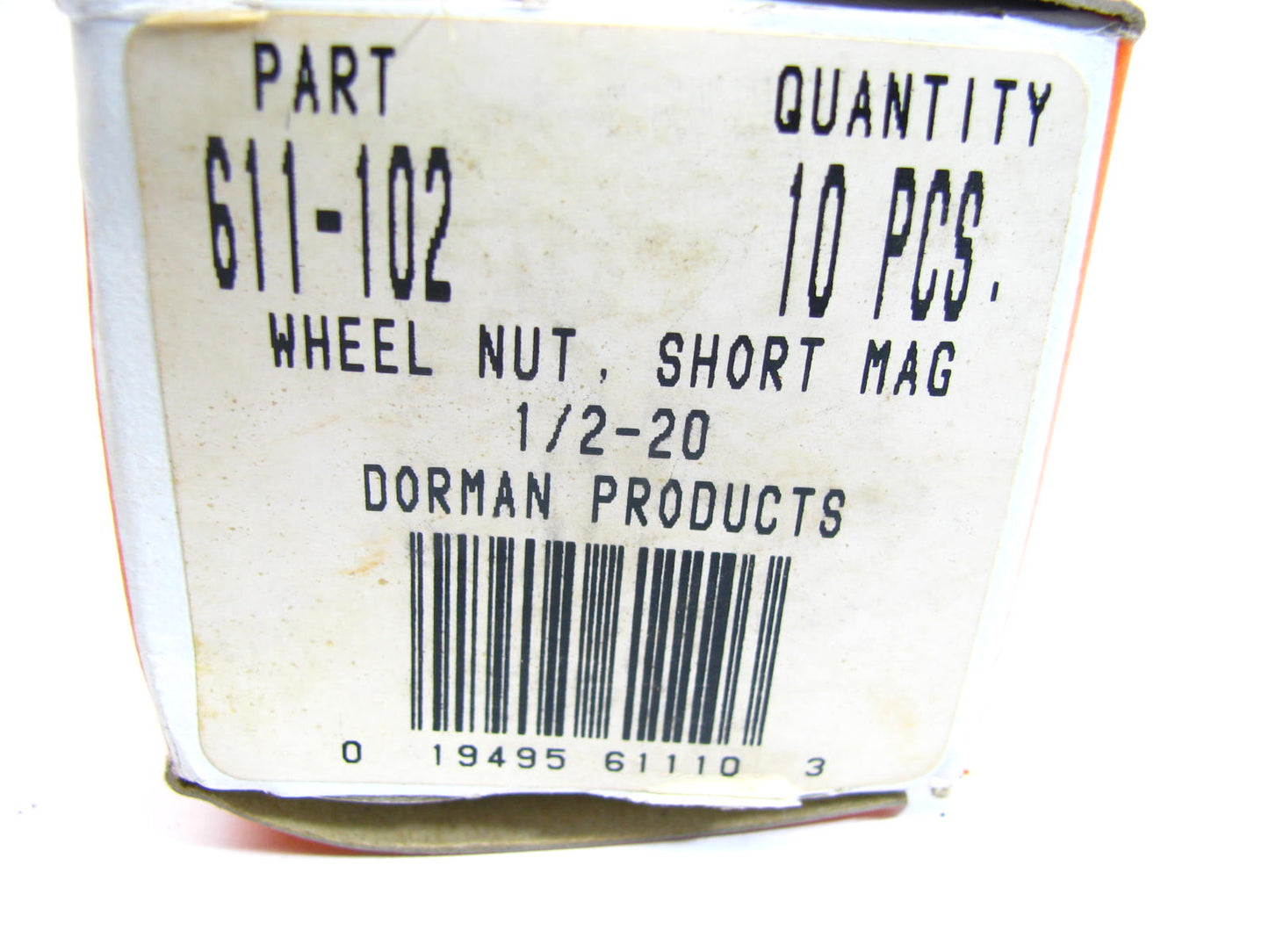 (10) Dorman 611-102 Mag Short Shank Wheel Lug Nut - 1/2-20''