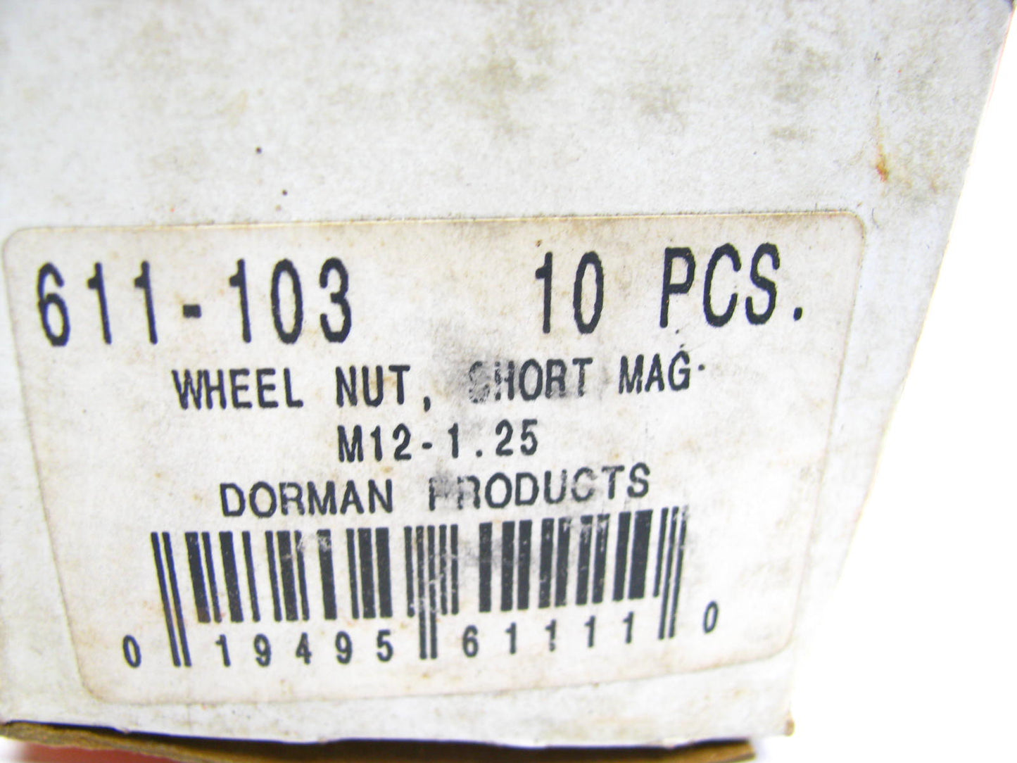 (10) Dorman 611-103 Mag Short Shank Wheel Lug Nut - M12-1.25