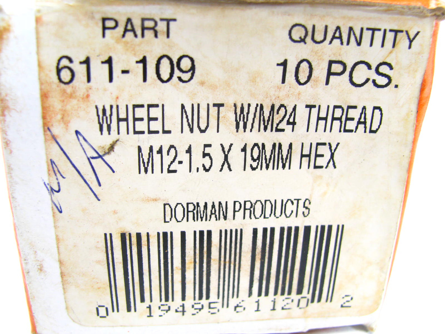 (10) Dorman 611-109 Wheel Lug Nuts - M12-1.50 X 21mm Hex