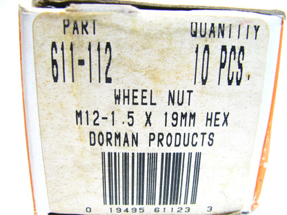 (10) Dorman 611-112 Wheel Lug Nuts - M12-1.5 X 19mm