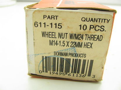 (10) Dorman 611-115 Wheel Lug Nuts - M14-1.5X 22MM