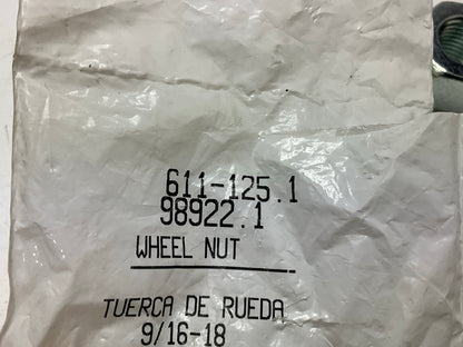 Dorman 611-125 Wheel Lug Nut - 9/16-18 Thread,  1'' Hex, 11/16'' Length