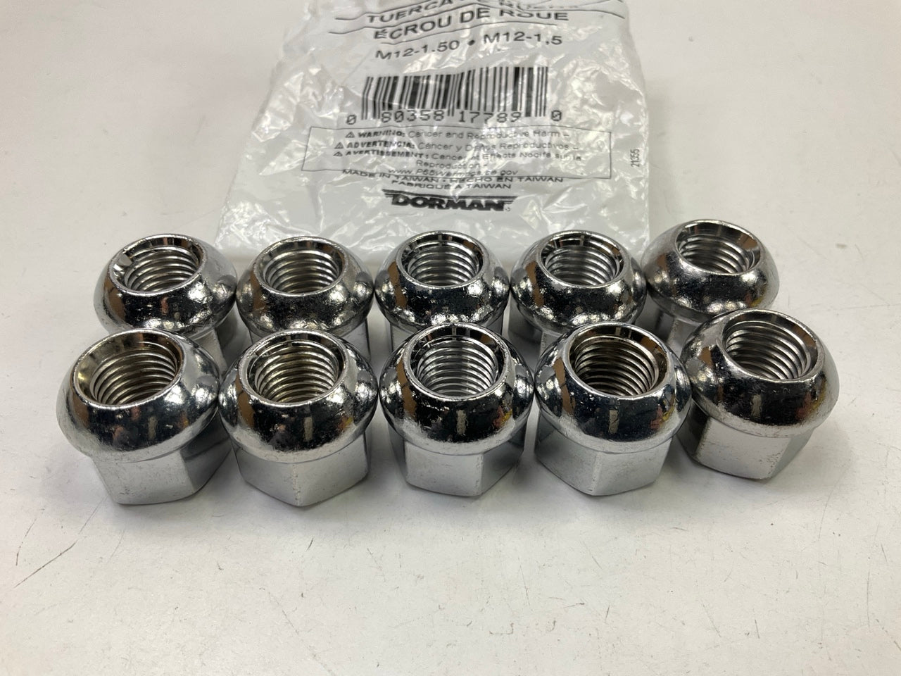 (10) Dorman 611-144 Wheel Lug Nuts