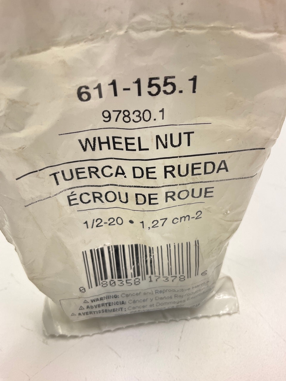 (5) Dorman 611-155 Wheel Nut 1/2-20 Duplex Acorn - 7/8 In. Hex, 1.868 In. Length