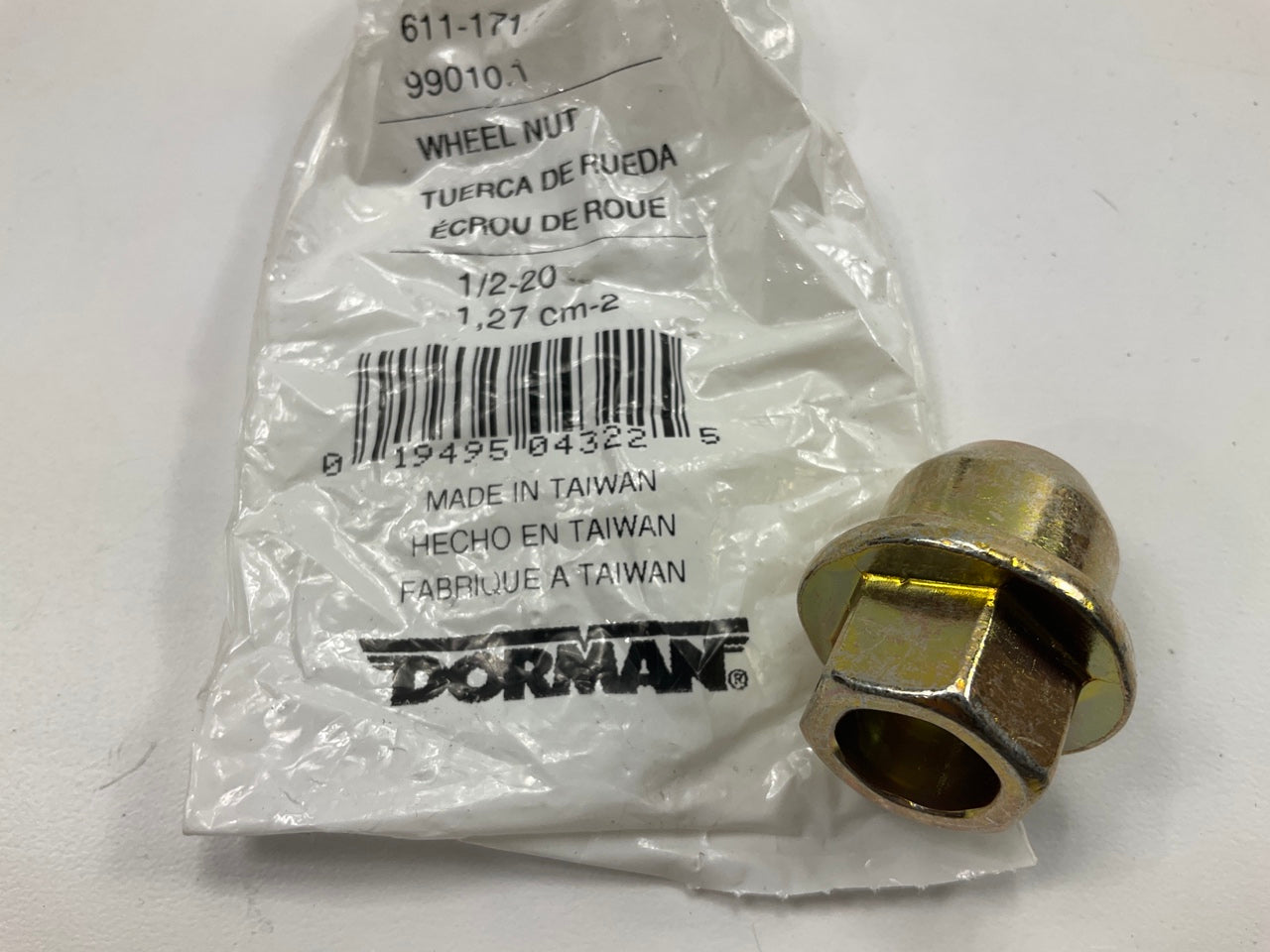 Dorman 611-171 1/2-20 Wheel Lug Nut - 3/4 In. Hex, 1-1/4 In. Length