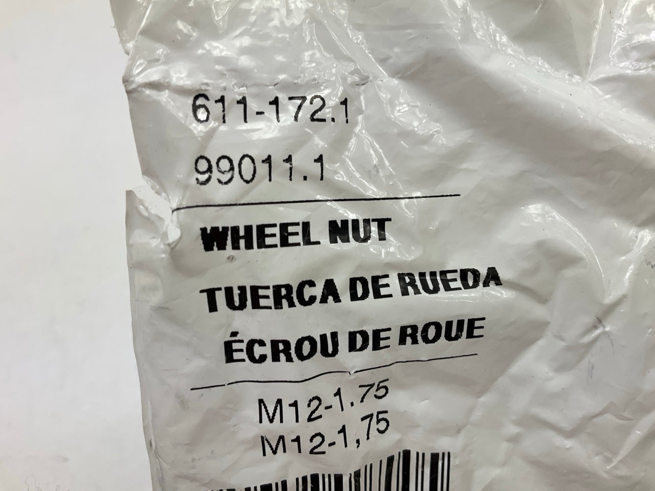 Dorman 611-172 Wheel Lug Nut 19mm Hex Size X 22.5mm Long X M12-1.75 Thread Size