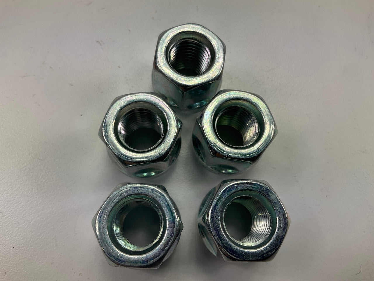 (5) Dorman 611-183 Wheel Nut M12-1.50 Open Bulge Seat - 19mm Hex, 21.4mm Length