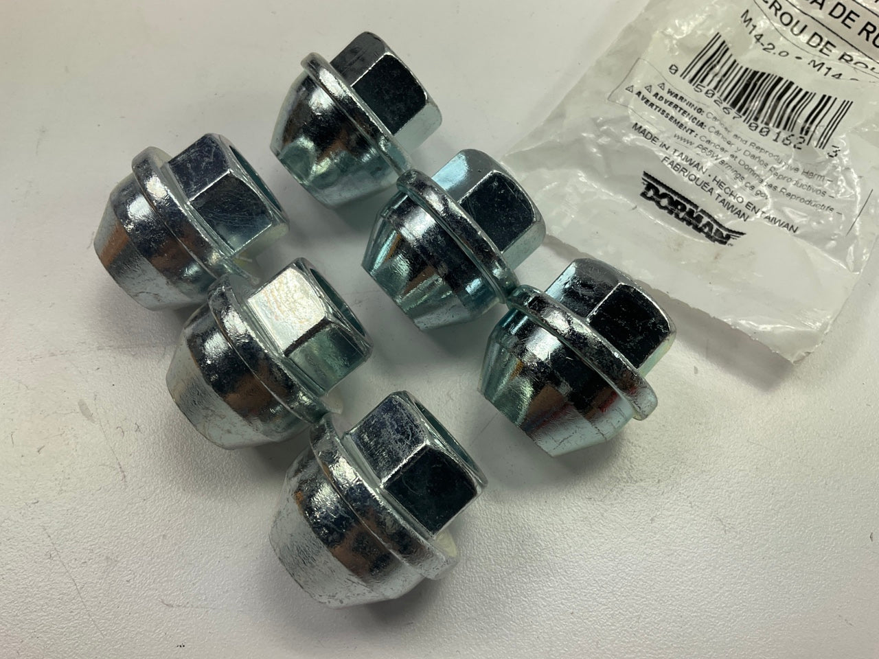 (6) Dorman 611-223 -  Wheel Lug Nut M14-2.0 - 21mm Hex 30.56mm Length