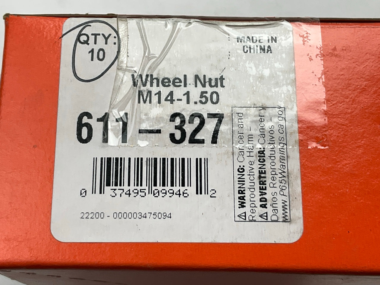 (10) Dorman 611-327 Wheel Lug Nuts