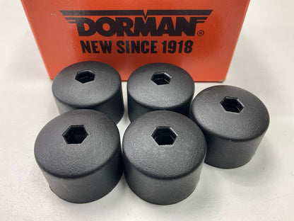 (5) Dorman 611-644 Black Wheel Nut Cover, Push Type For 1998-2010 Jetta Beetle