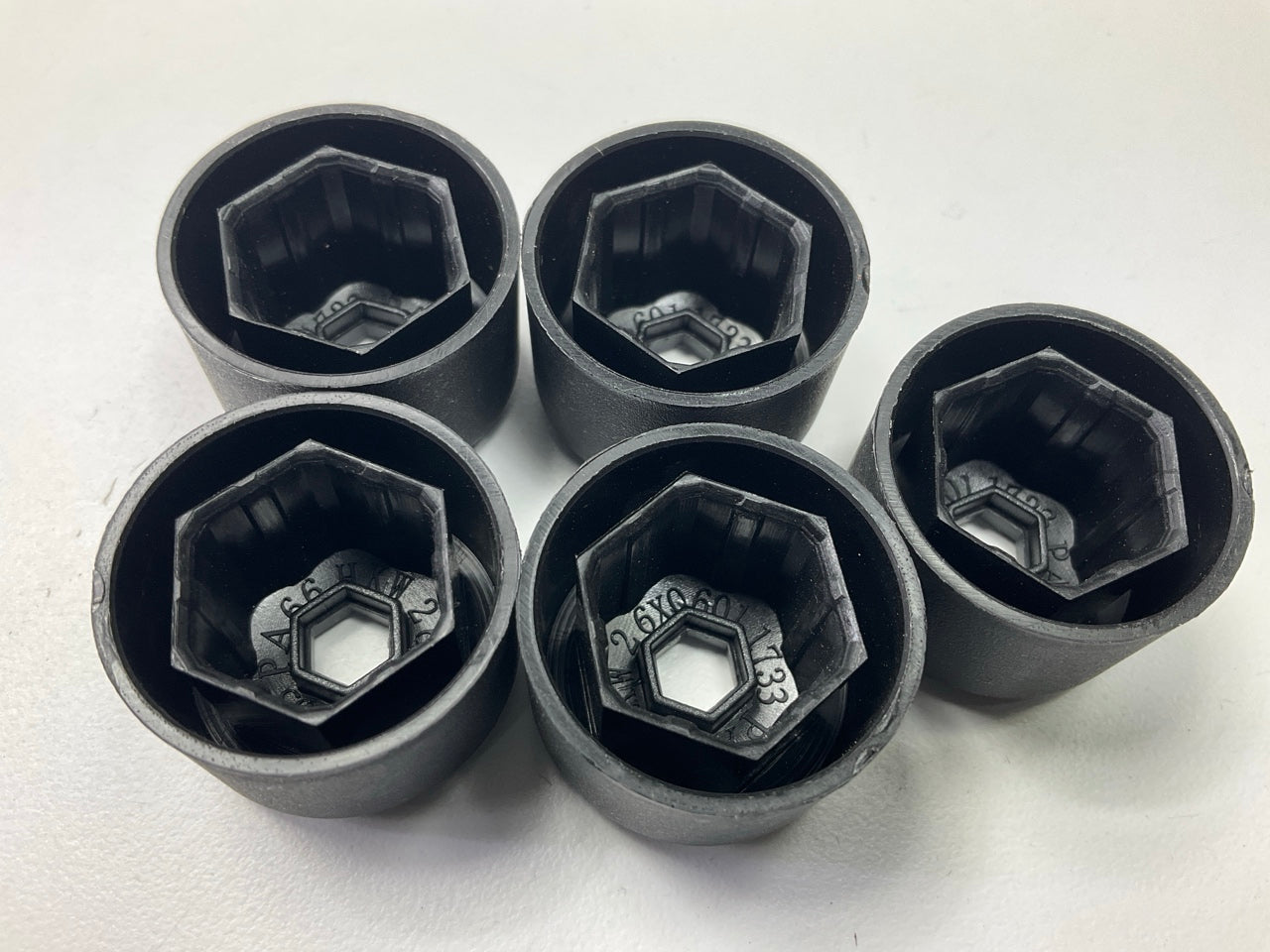 (5) Dorman 611-644 Black Wheel Nut Cover, Push Type For 1998-2010 Jetta Beetle