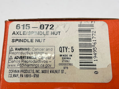 (5) Dorman 615-072 Axle Spindle Wheel Bearing Nut
