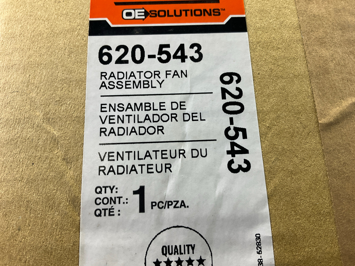 Dorman 620-543 Right A/C Condenser Cooling Fan