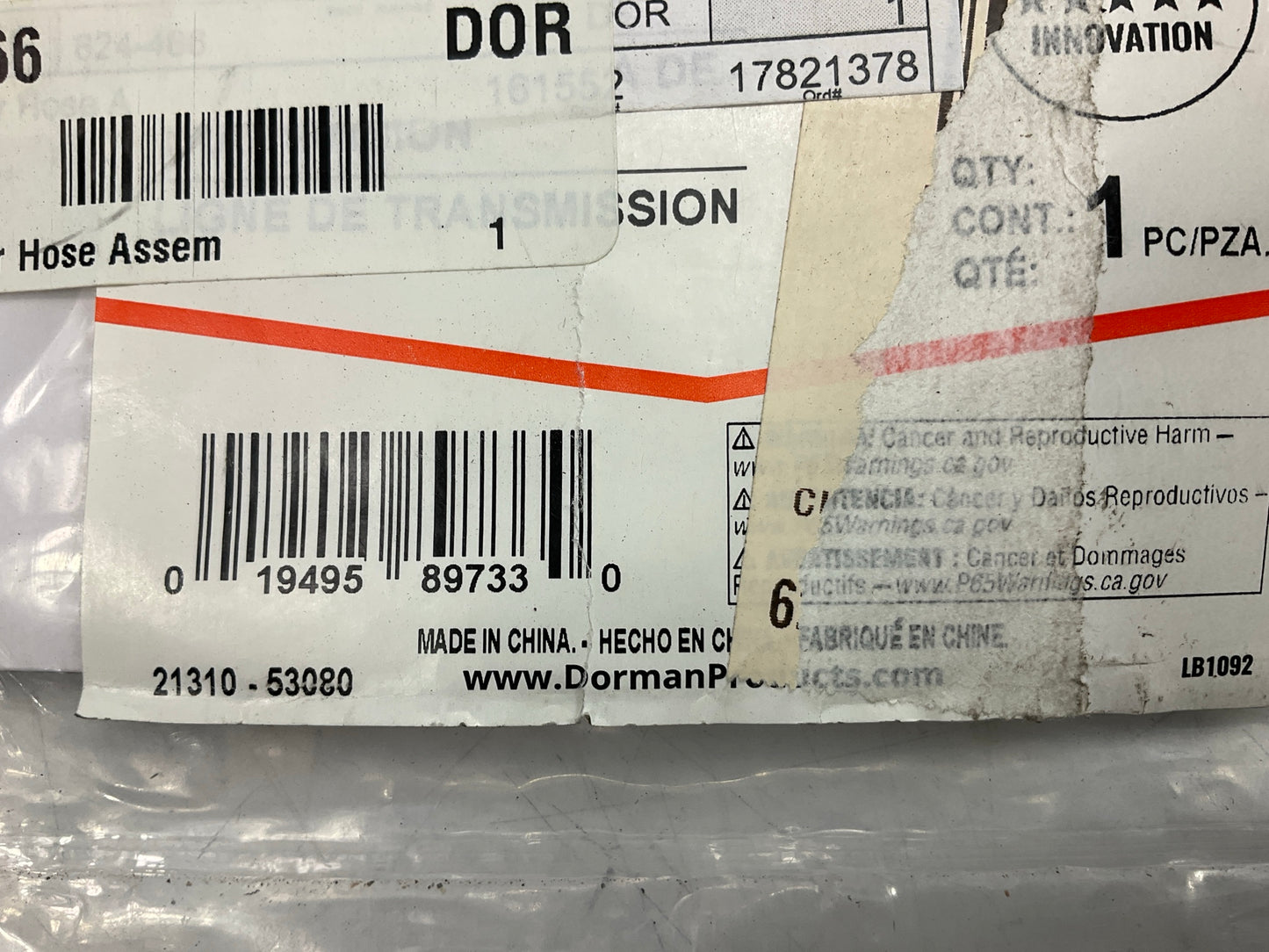 Dorman 624-466 Left Automatic Transmission Oil Cooler Hose Tube Line