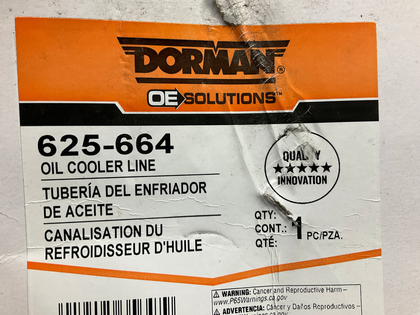 Dorman 625-664 Engine Oil Cooler Hose Tube Line For 2006-2011 Chevrolet Impala