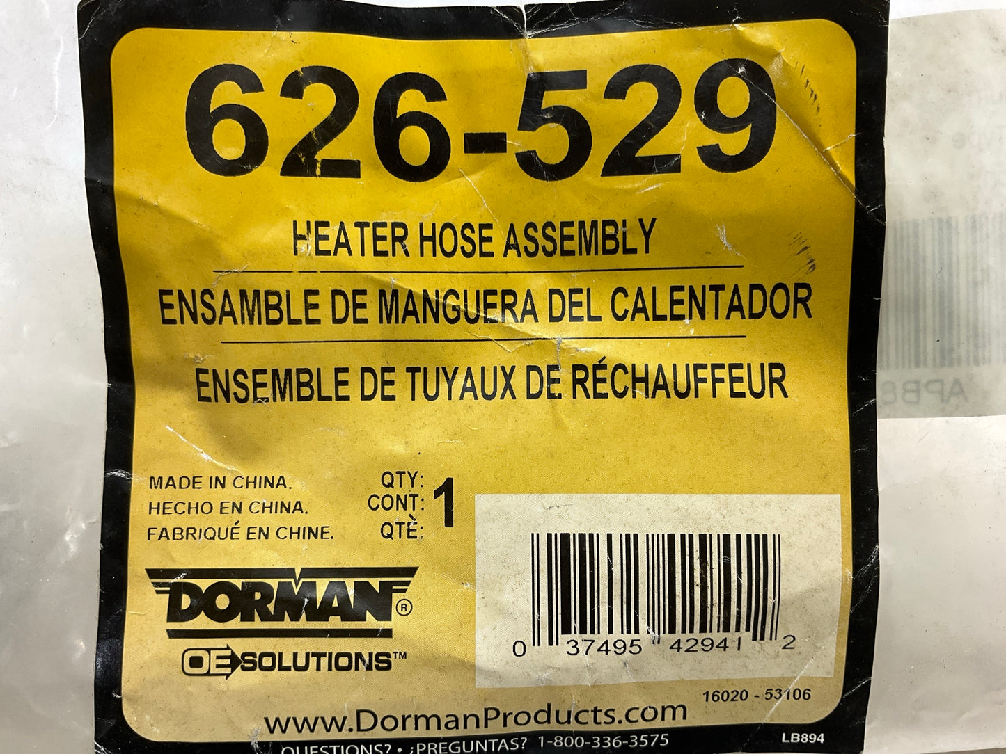 Dorman 626-529  Engine Water Pump Coolant Inlet Tube For 1995-2005 Dodge Neon